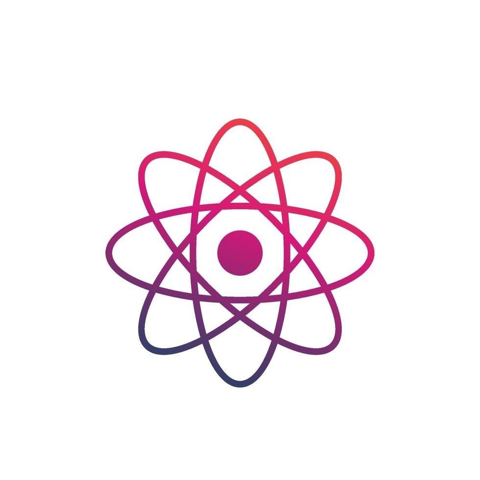 atom icon on white vector