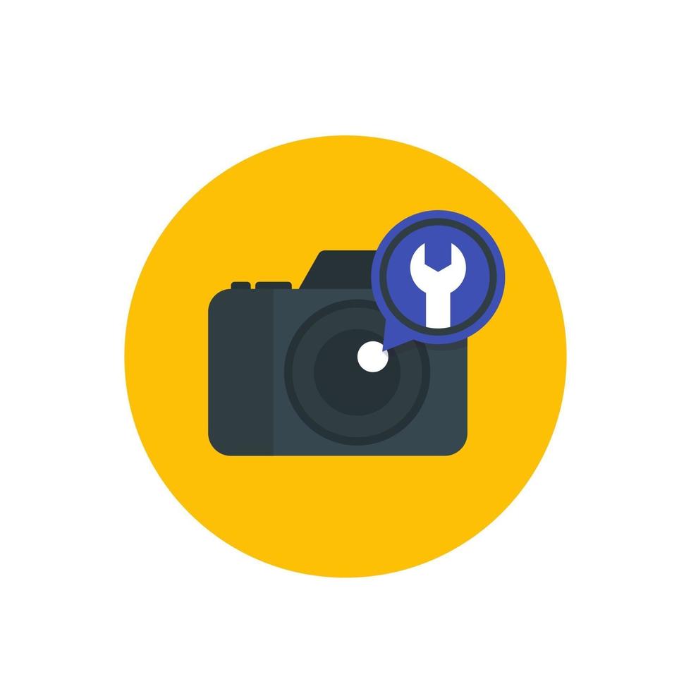 camera repair service vector illustration