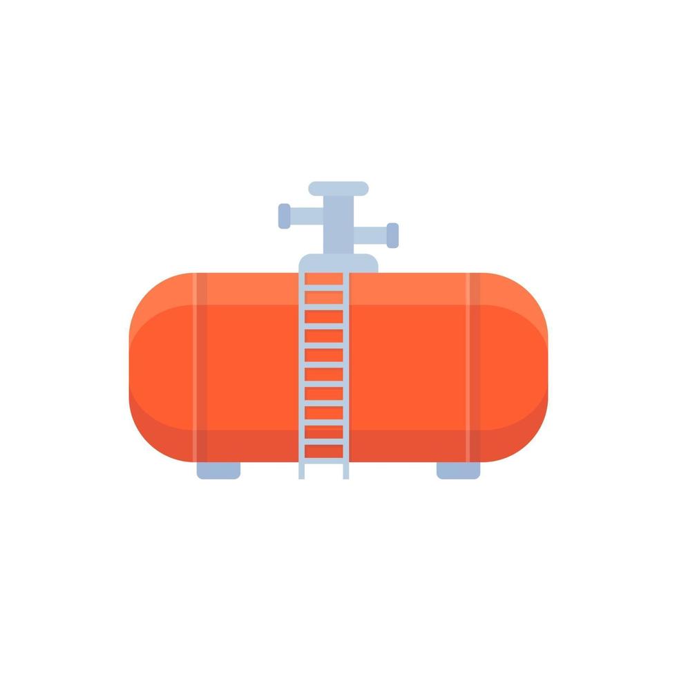 gas tank, industrial cylinder icon, flat vector