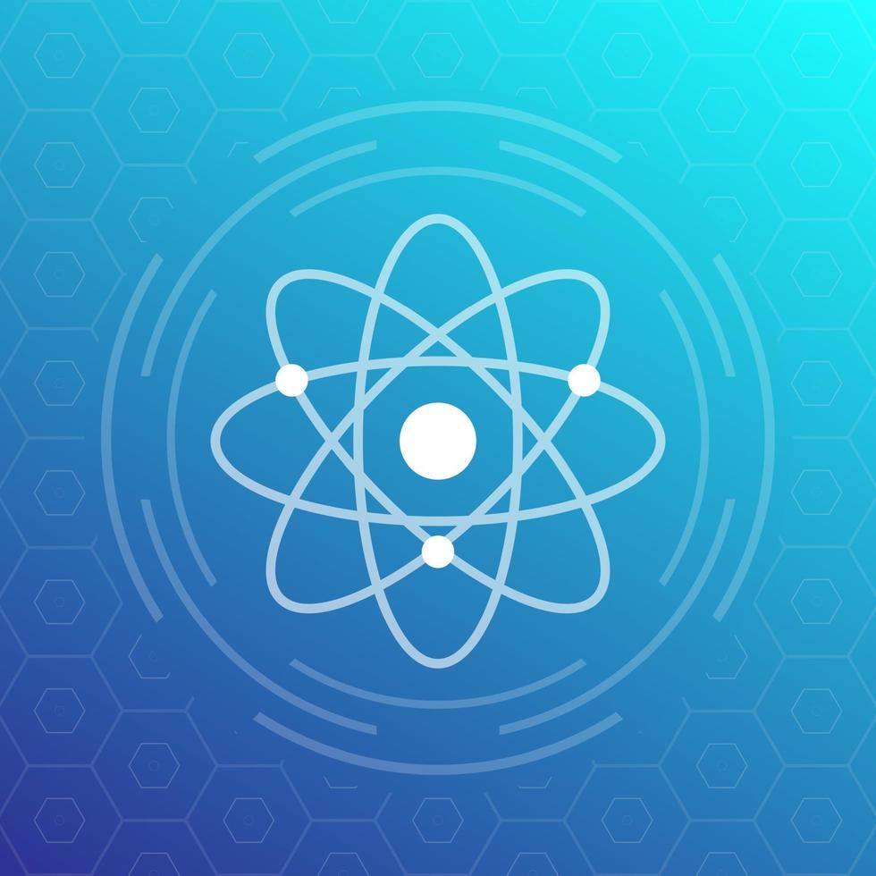atom icon, vector sign