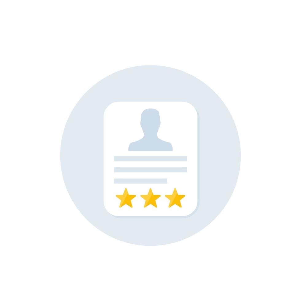 employee review icon vector
