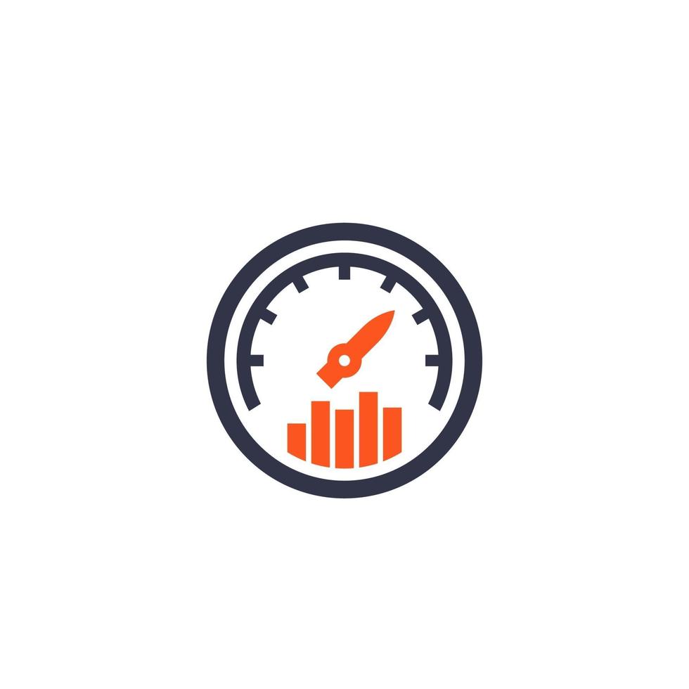 Efficiency, performance icon vector