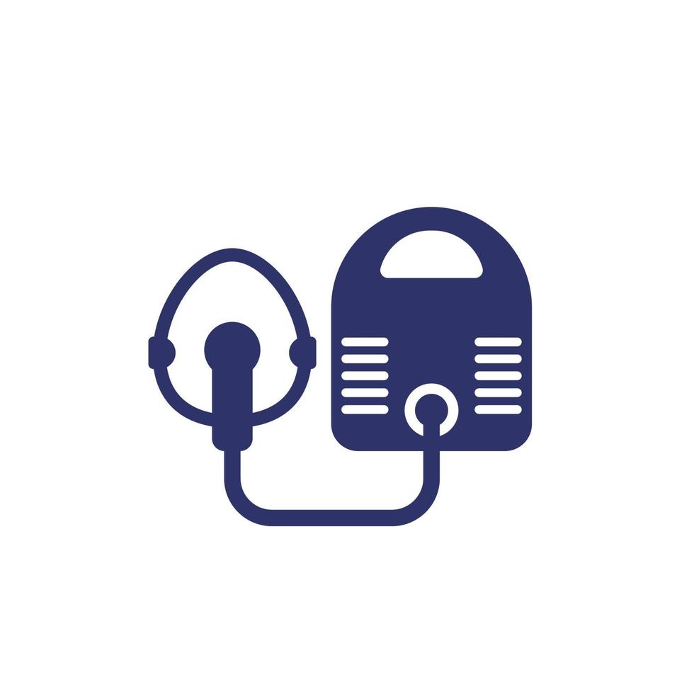nebulizer icon on white, vector