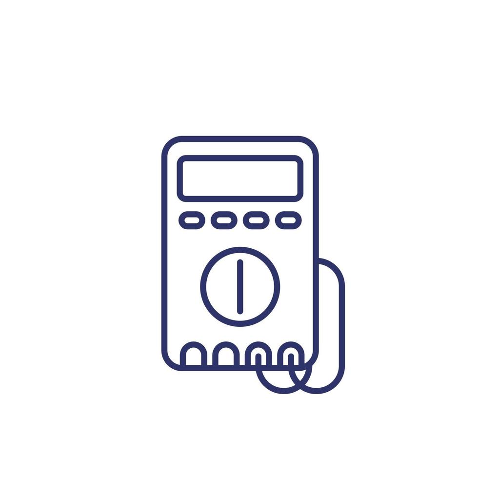 multitester line icon on white vector