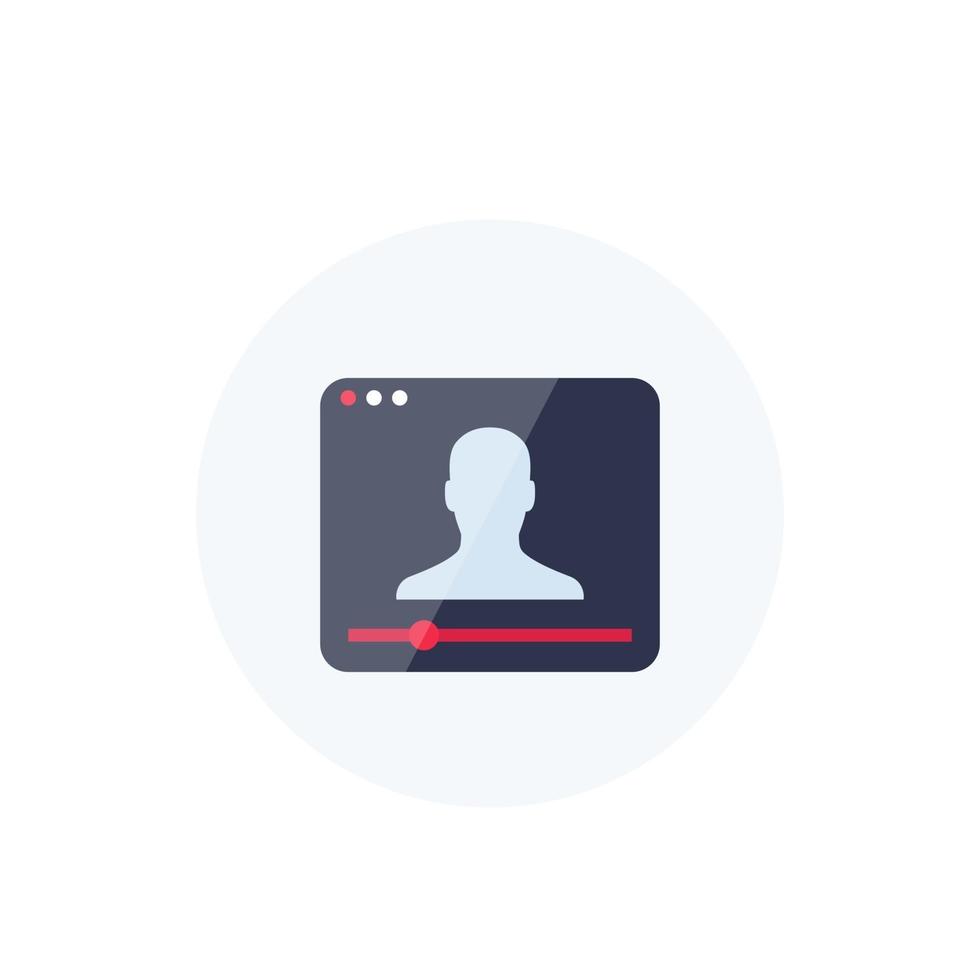 webinar, online web seminar icon vector