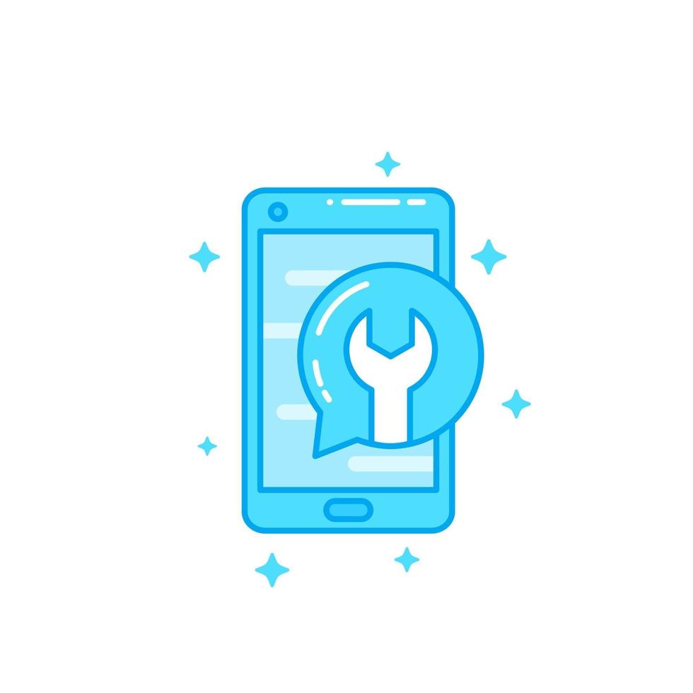 phone repair, recovery vector icon