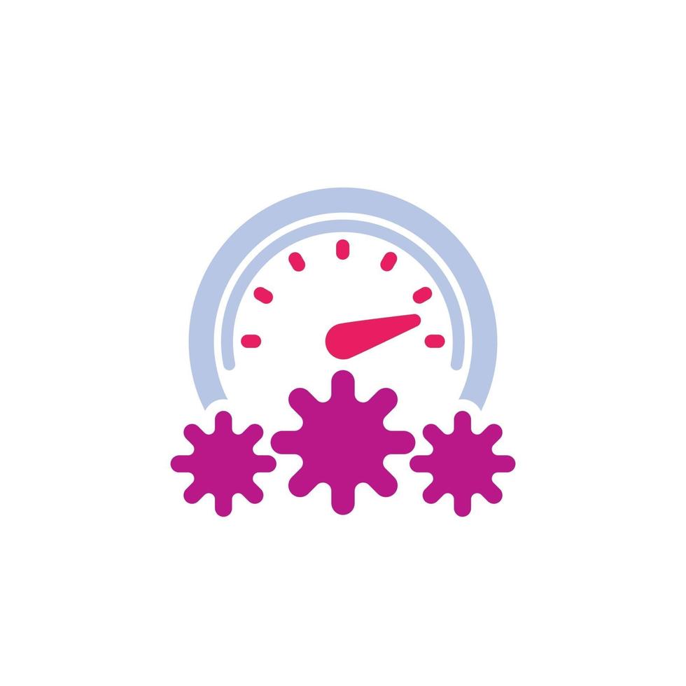 virus meter, high level icon on white vector