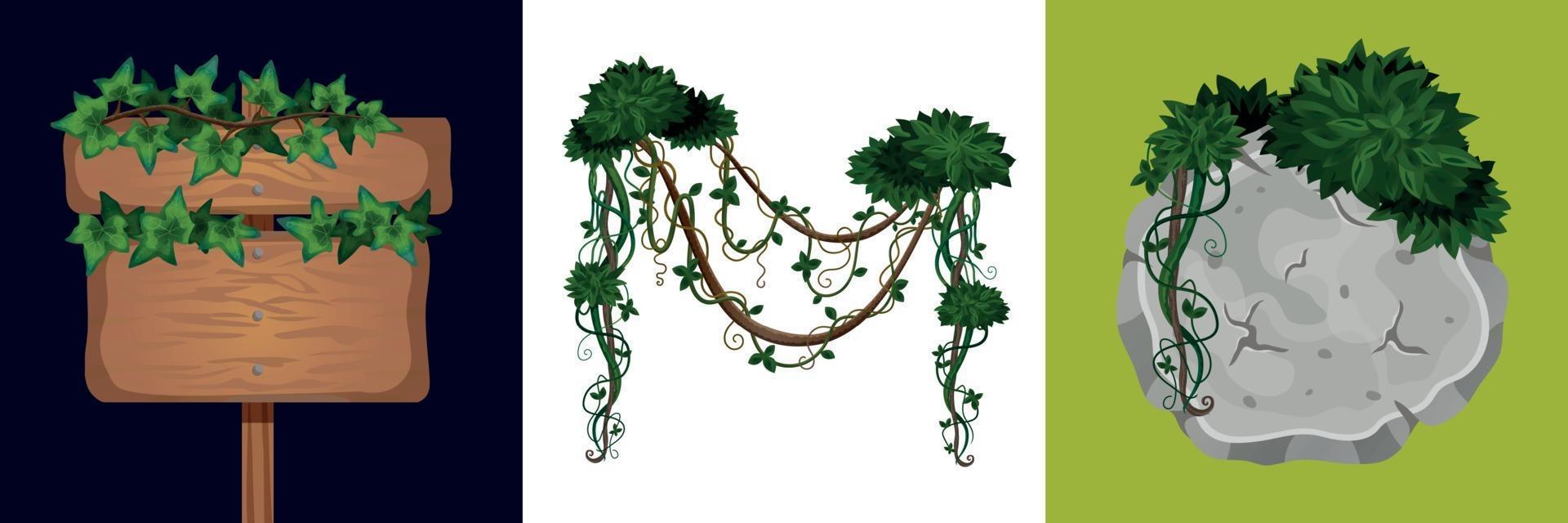 Liana Vine Design Concept vector