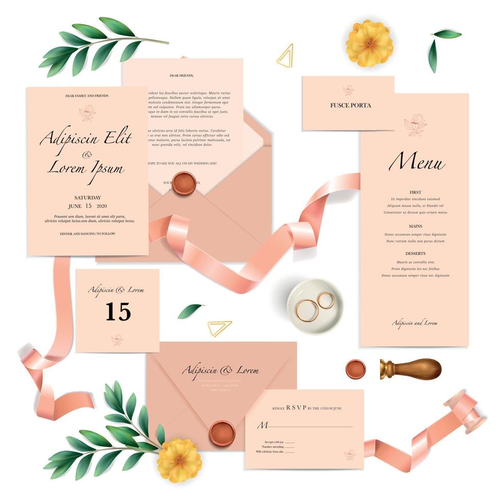 Wedding Invitation Templates vector