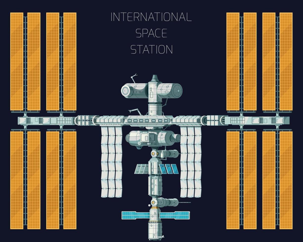 Orbital International Space Station Concept vector