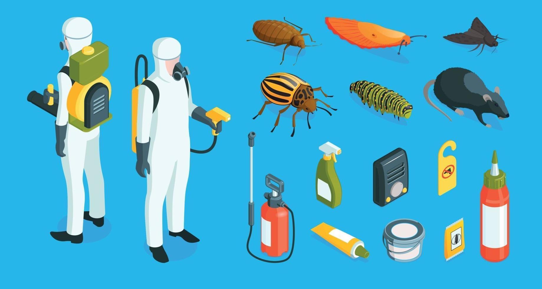 Pest Control Icon Set vector