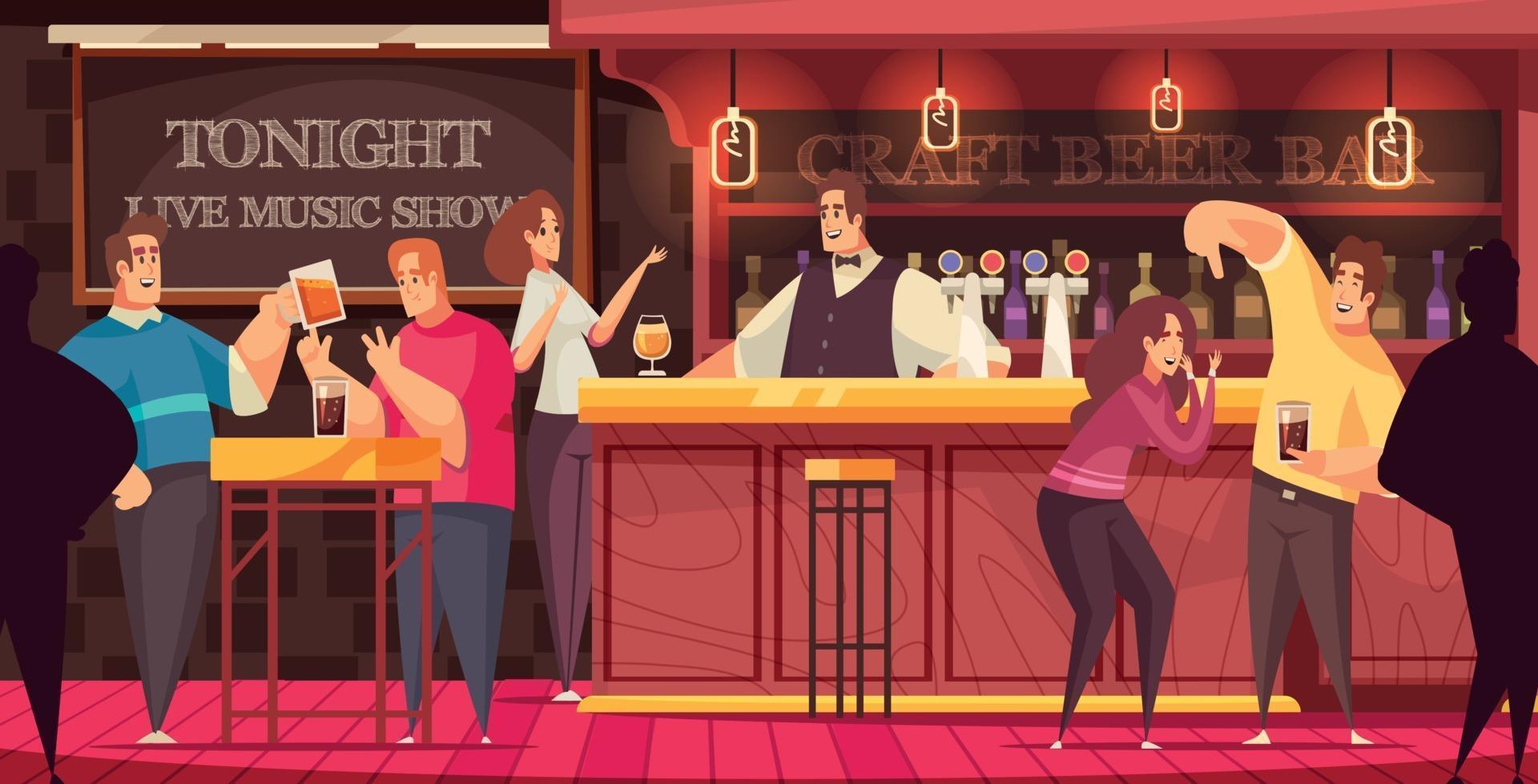 Bar Live Music Illustration vector