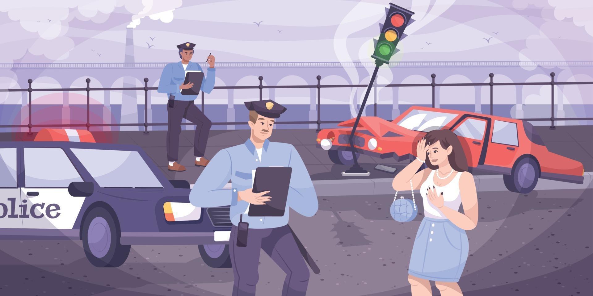 Traffic Police Background vector