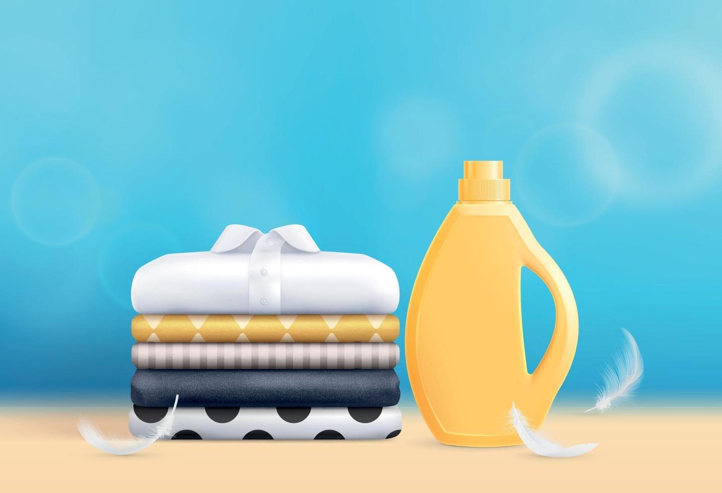 Clothing Washing Realistic Composition vector