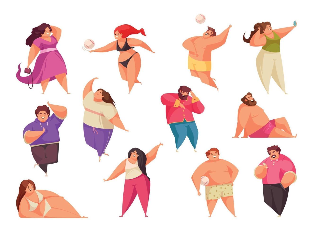 Body Positive Icon Set vector