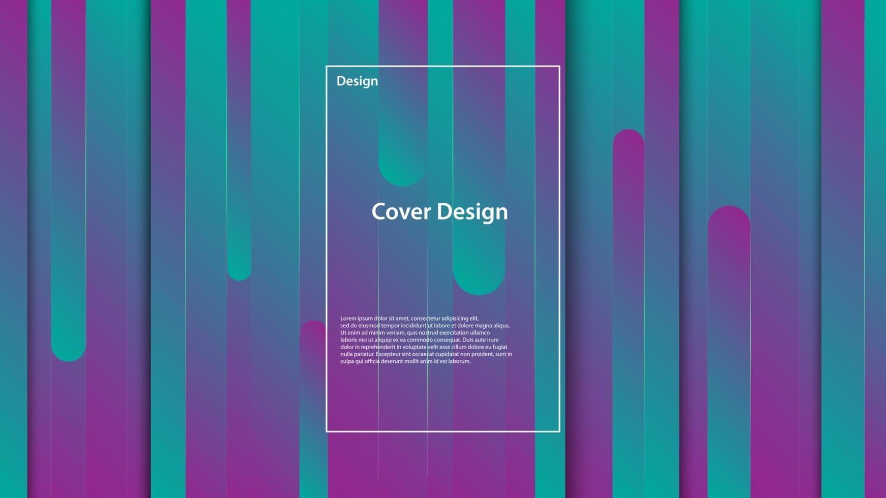 abstract geometry lines purple and green background. vector