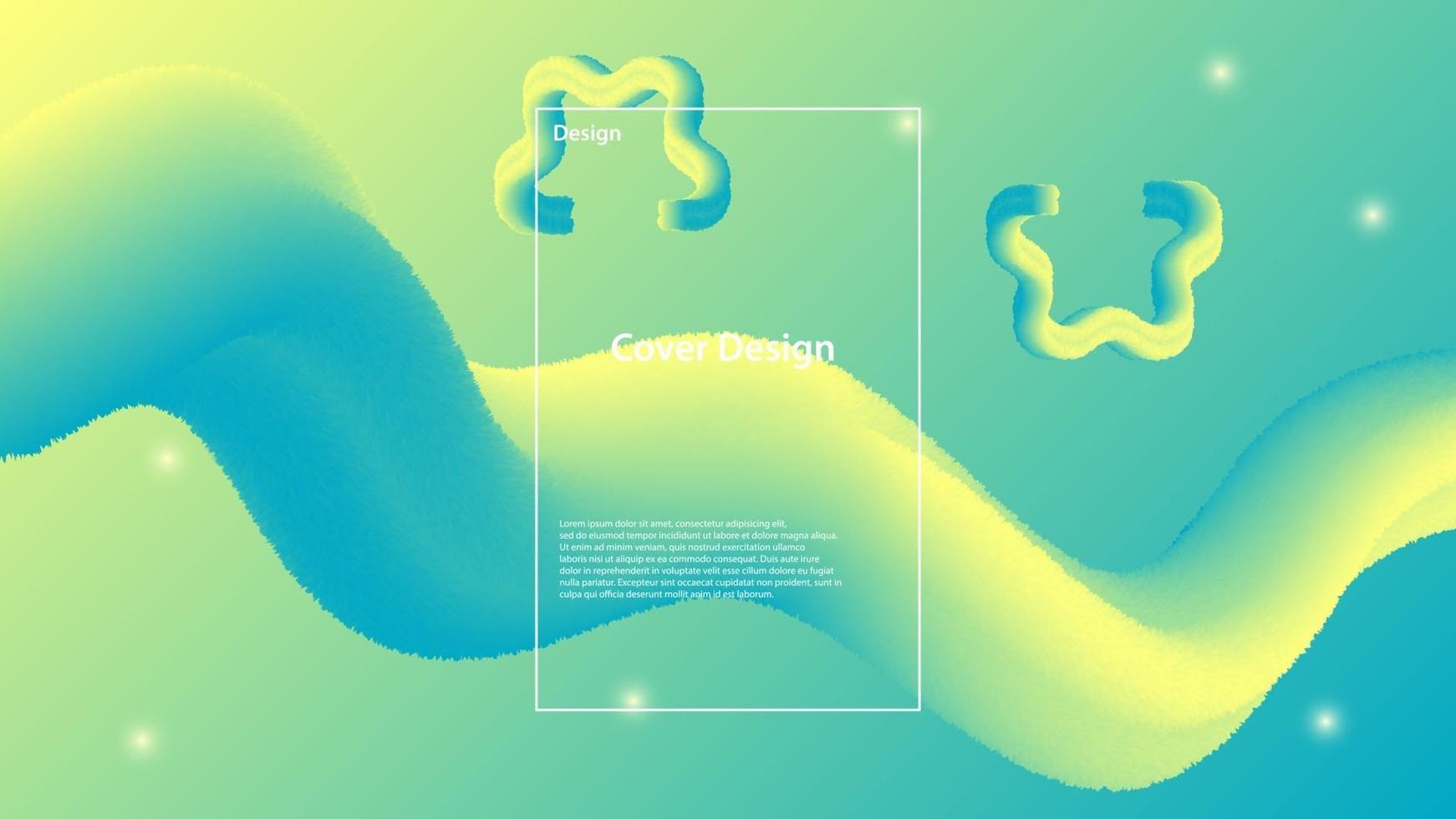 abstract blue yellow liquid background. Vector illustration. Eps 10