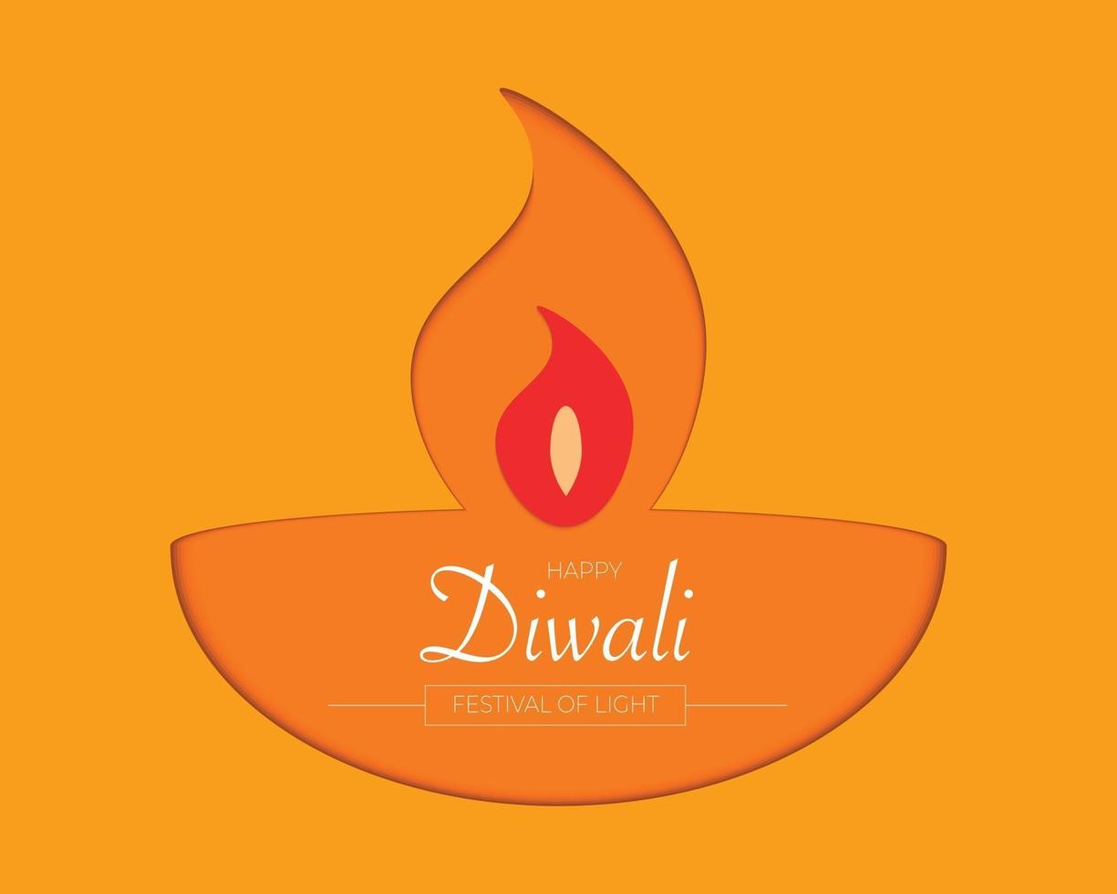 papel de tarjeta de felicitación feliz diwali vector