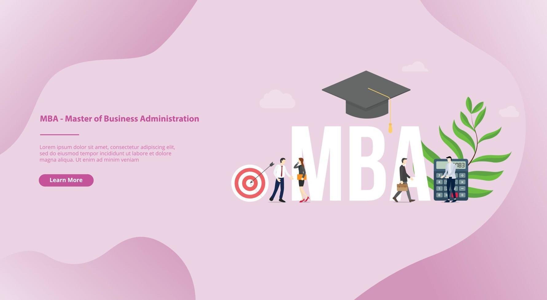 mba master of business administration business concept education vector