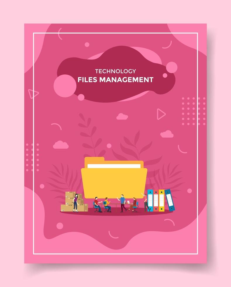 files management for template of banners, flyer, books cover, magazine vector