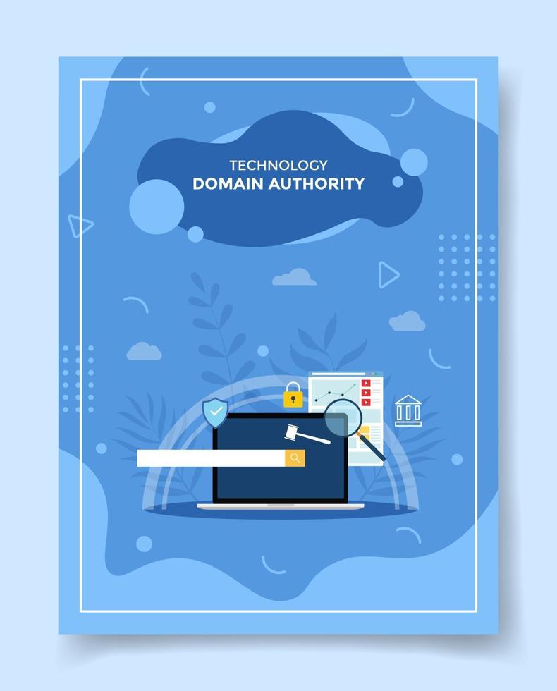 domain authority for template of banners, flyer, books cover, magazine vector