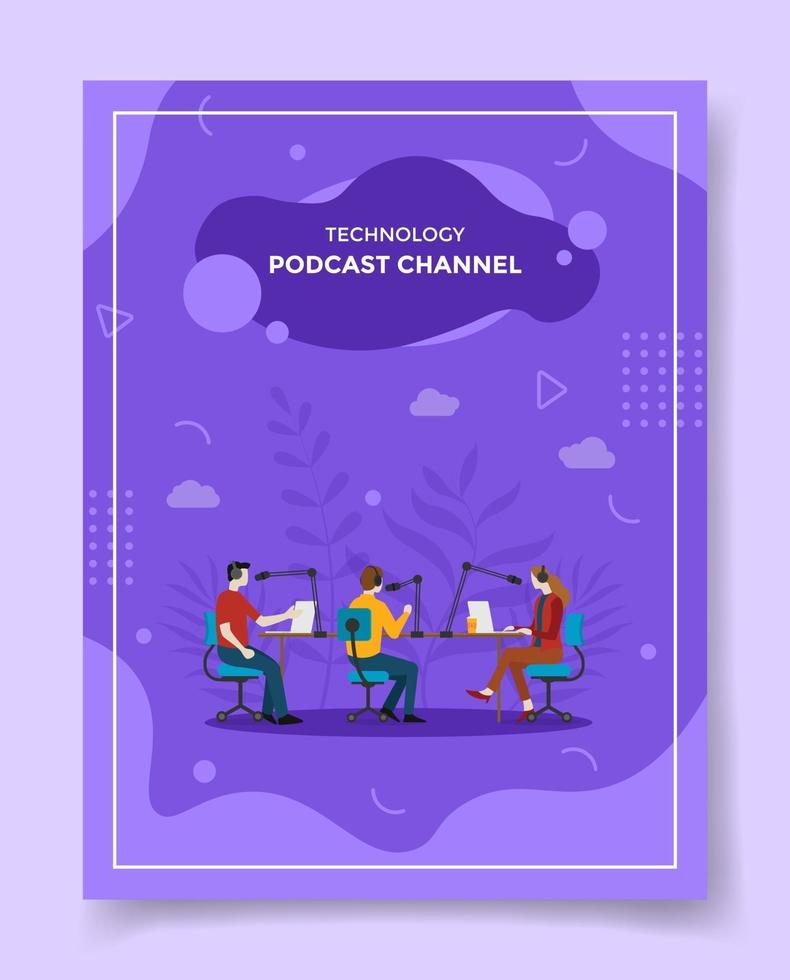 podcast business channel for template of banners vector