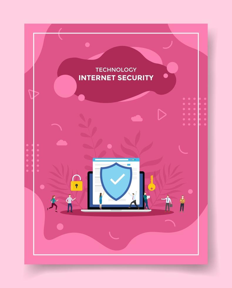 internet security for template of banners, flyer, books cover vector