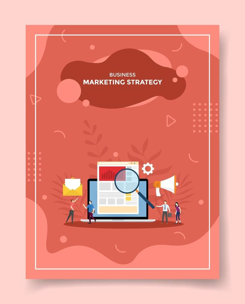 marketing strategy concept for template of banners, flyer, books cover vector