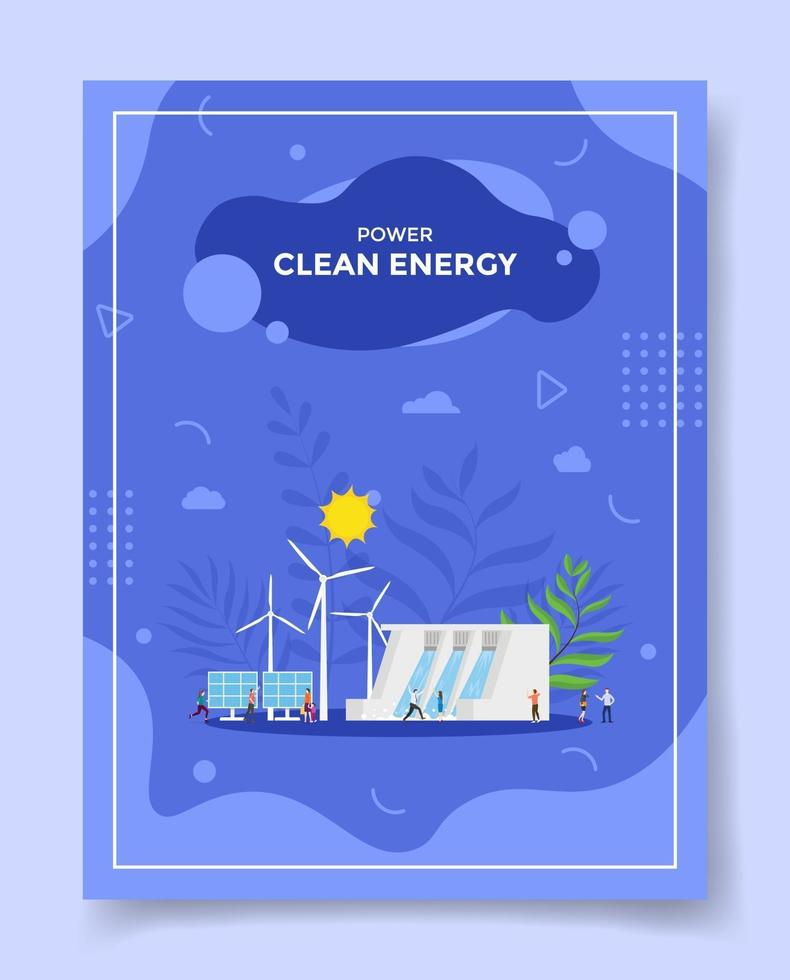 clean energy alternative concept for template of banners vector