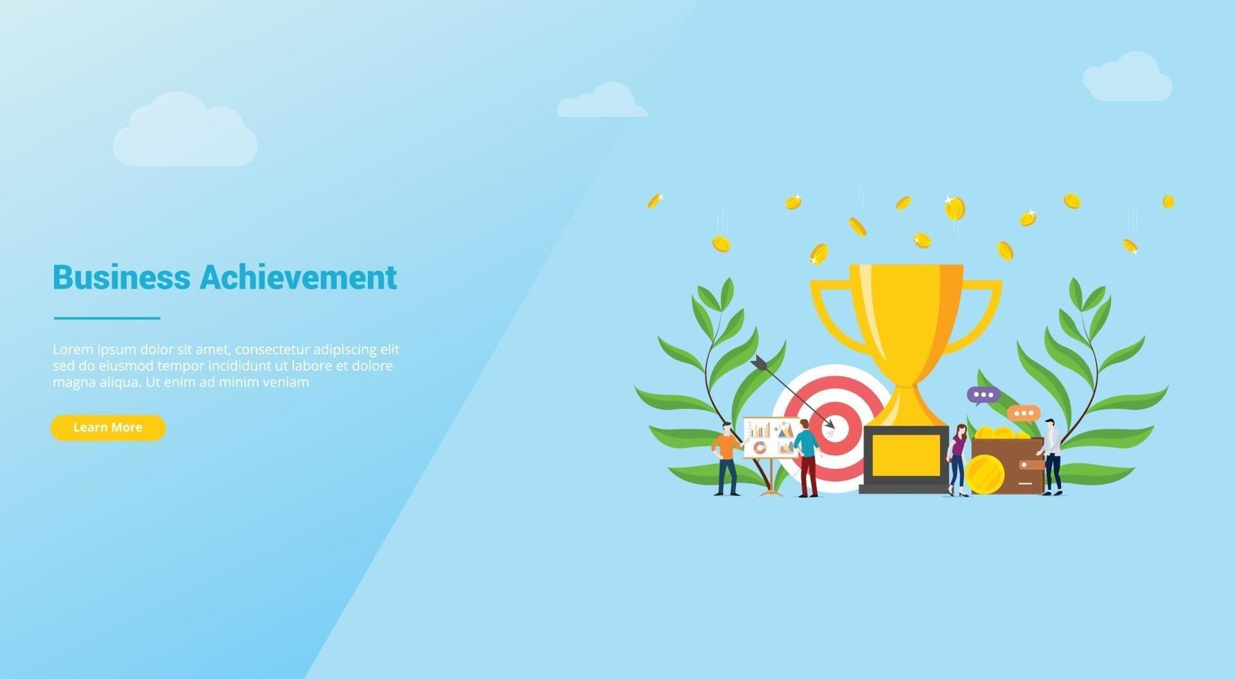 business goal achivement company concept for website design vector