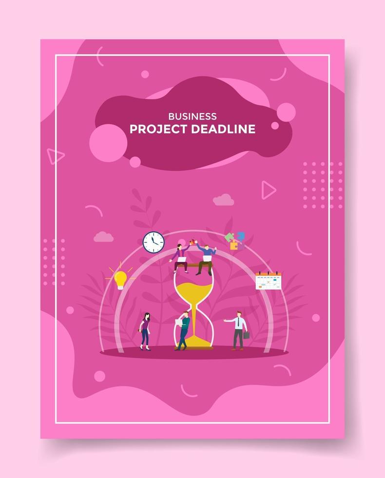project deadline concept for template of banners, flyer, books cover vector
