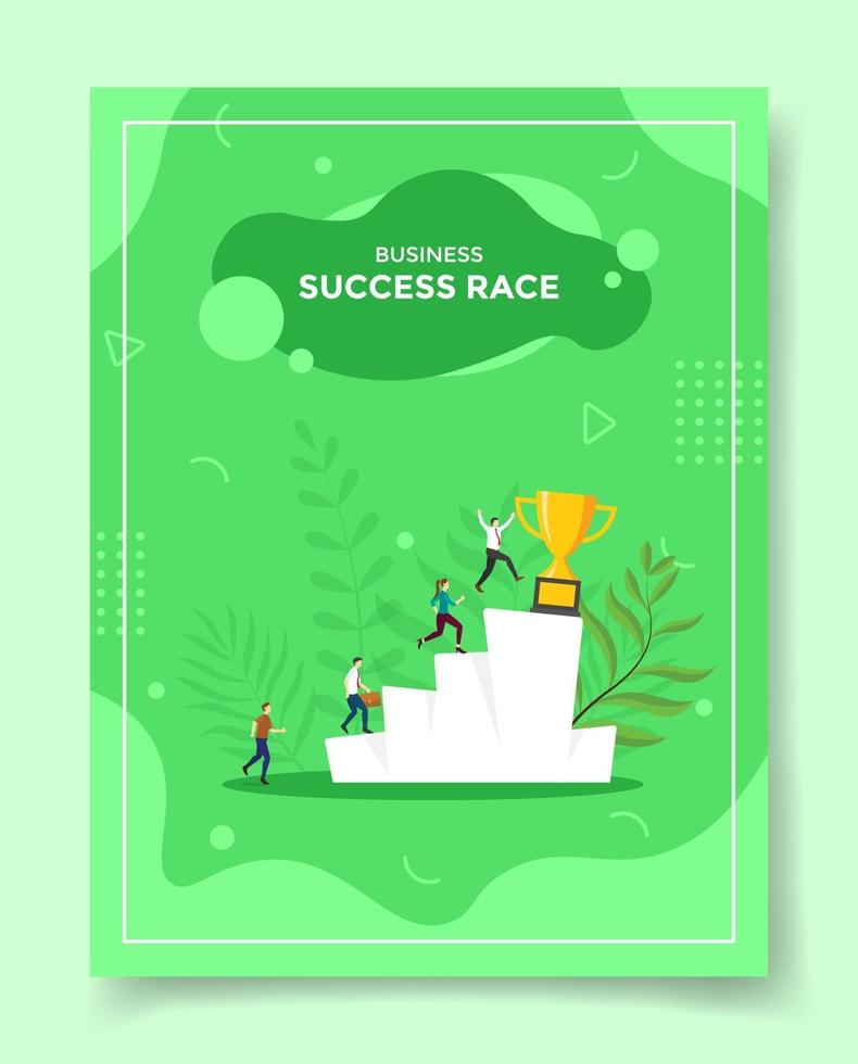success race business concept for template of banners, vector