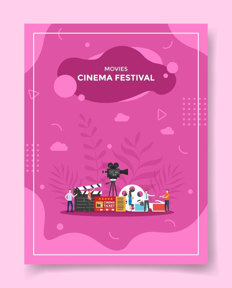 movies cinema festival concept for template of banners, vector