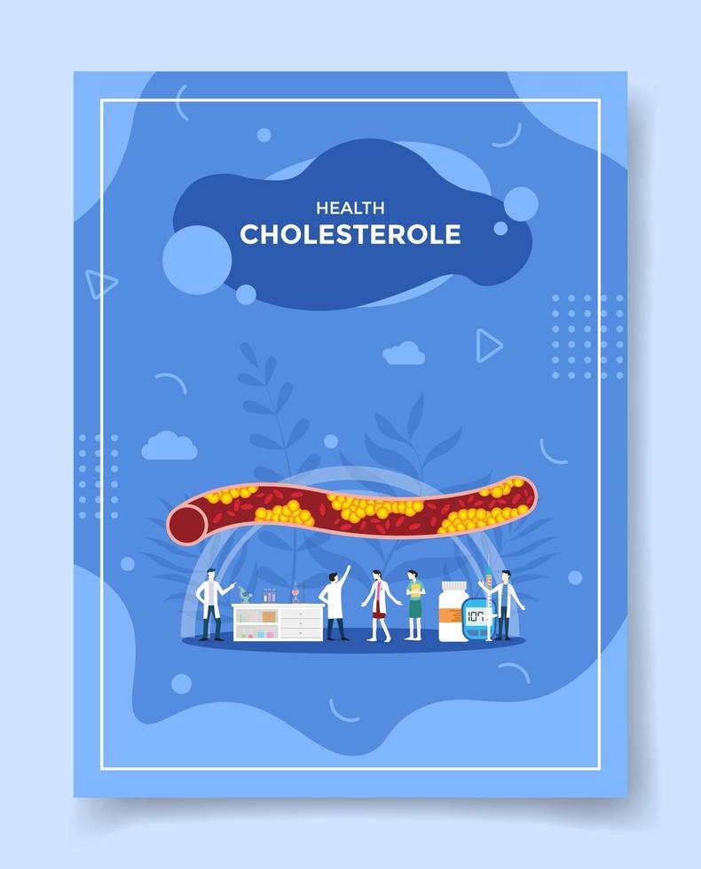 cholesterole concept for template of banners, flyer, books vector