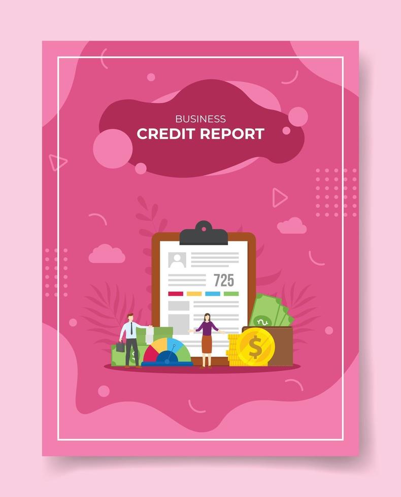 credit report concept for template of banners, flyer, vector