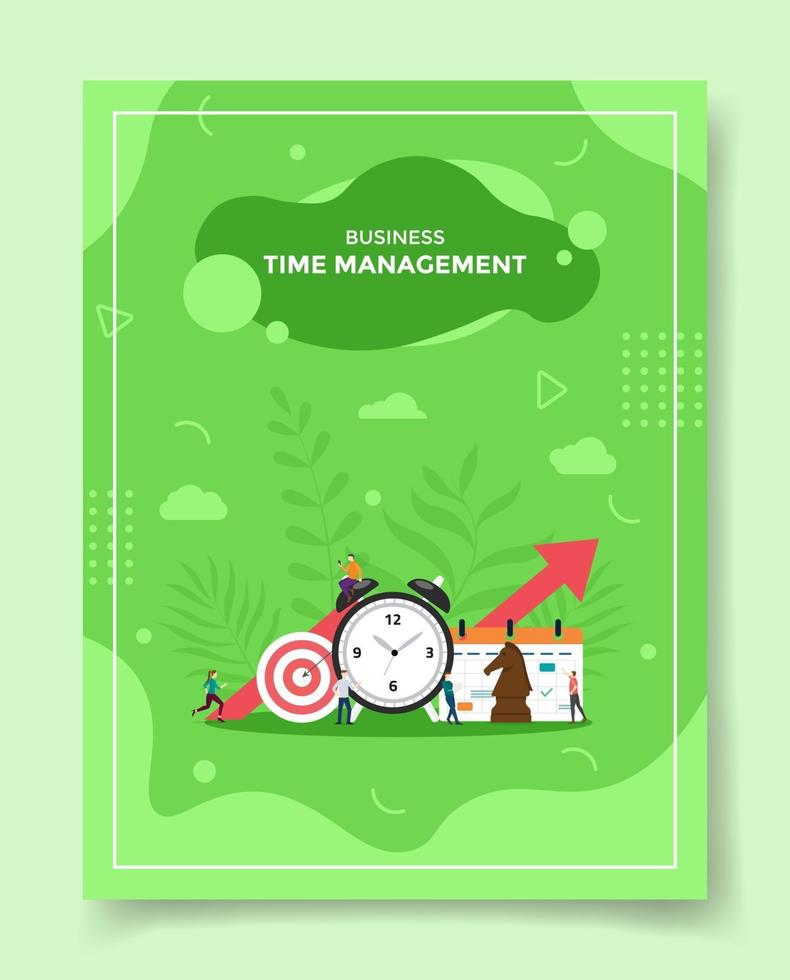 time management for template of banners, flyer, books vector