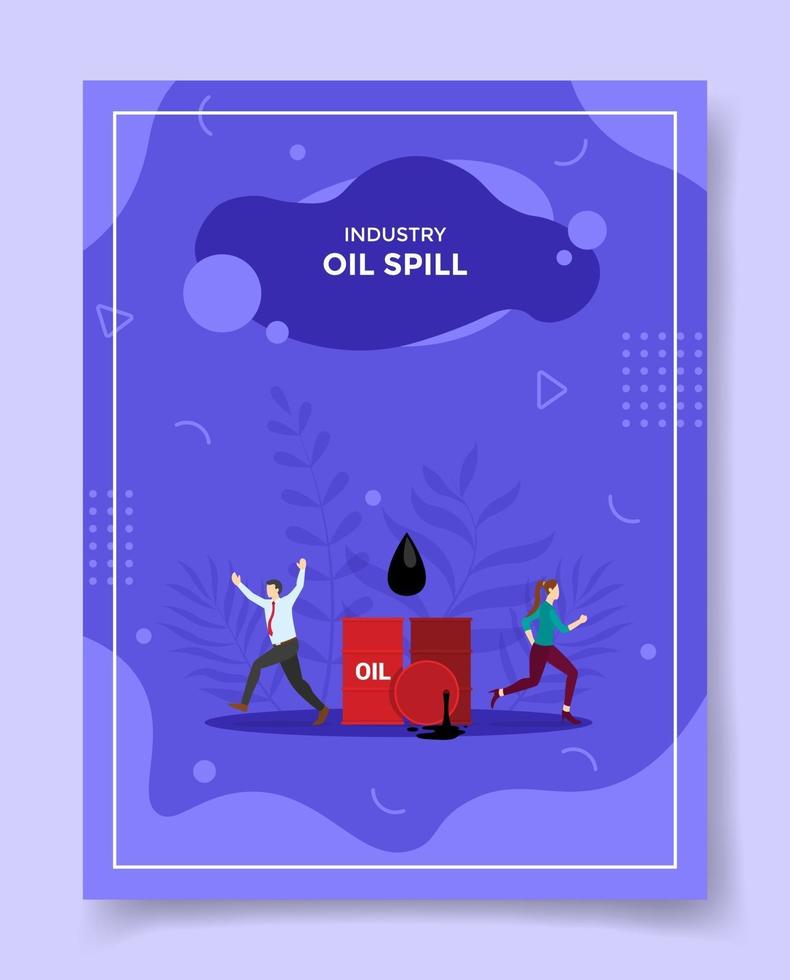 oil spill for template of banners, flyer, books, and magazine cover vector