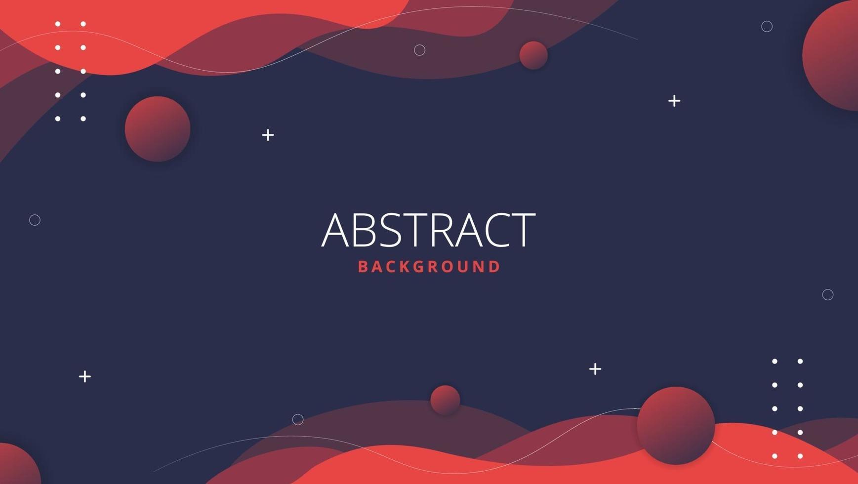 Modern Gradient Red Abstract Geometric Wave Shapes Background vector
