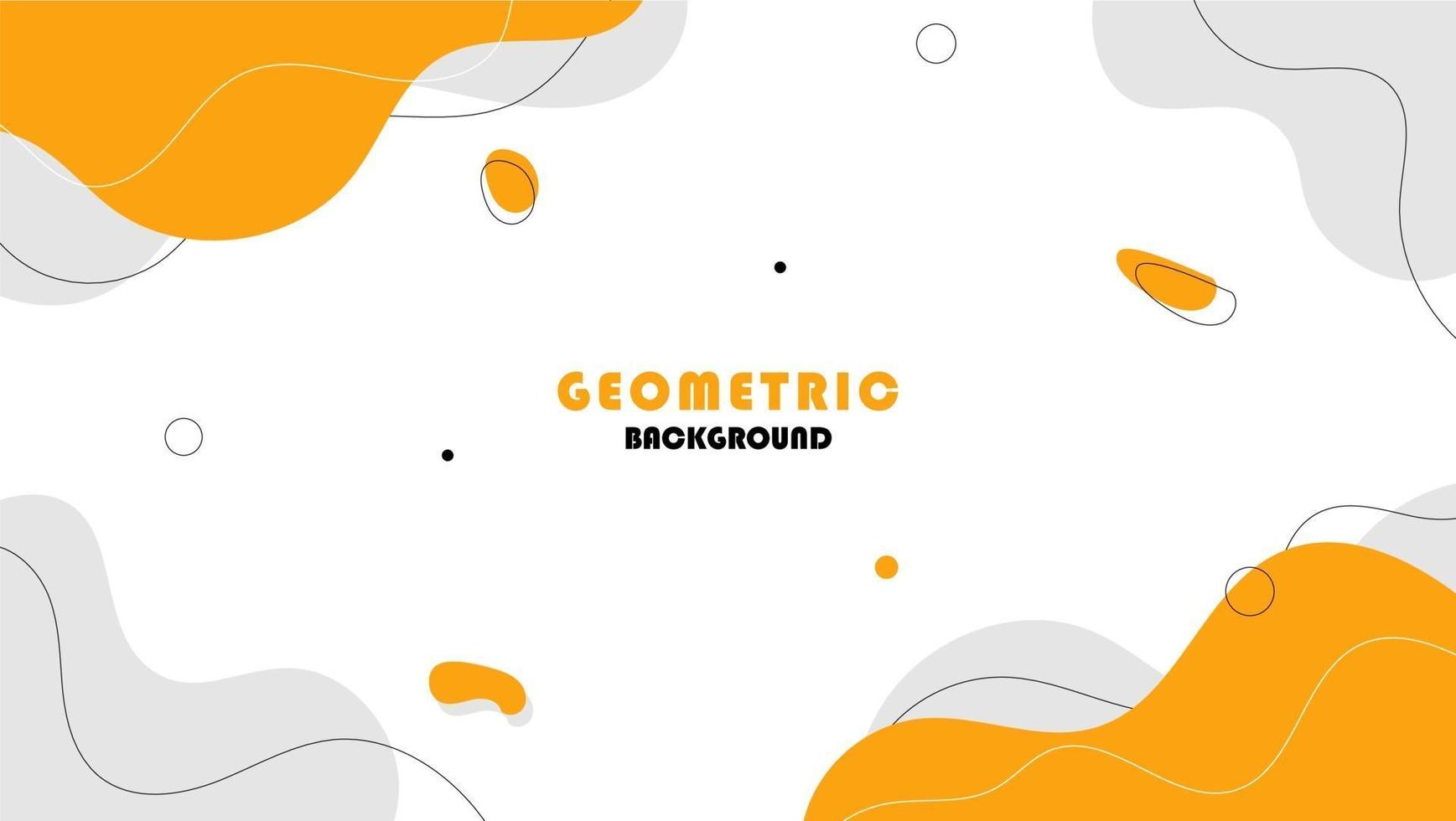 White Yellow Abstract Flat Geometric Curve Shape Background vector