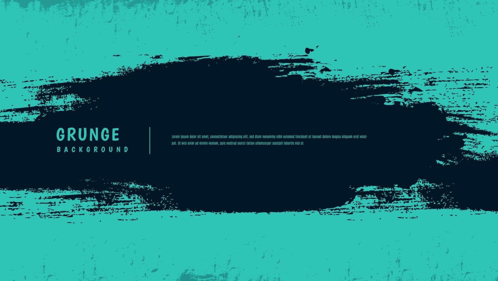 Abstract Minimal Dark Frame Grunge Template In Bright Cyan Background vector
