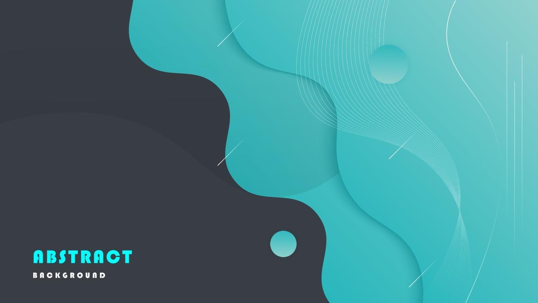 Modern Liquid Waves Gradient Cyan Blue Background vector