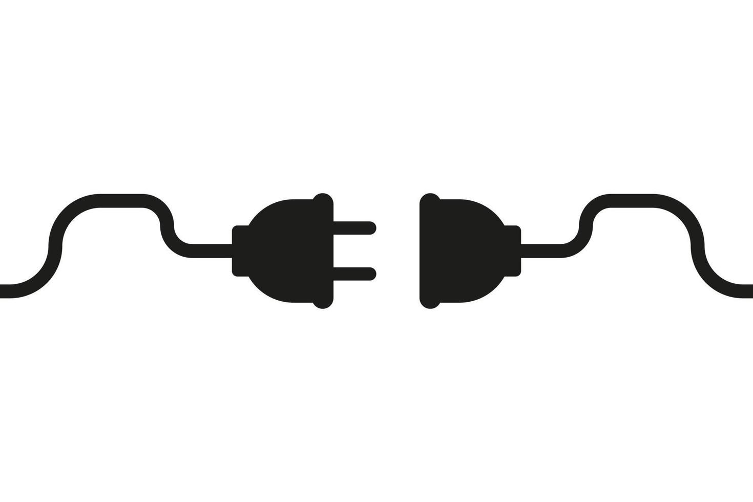 Electric Socket illustration. Vector in flat design