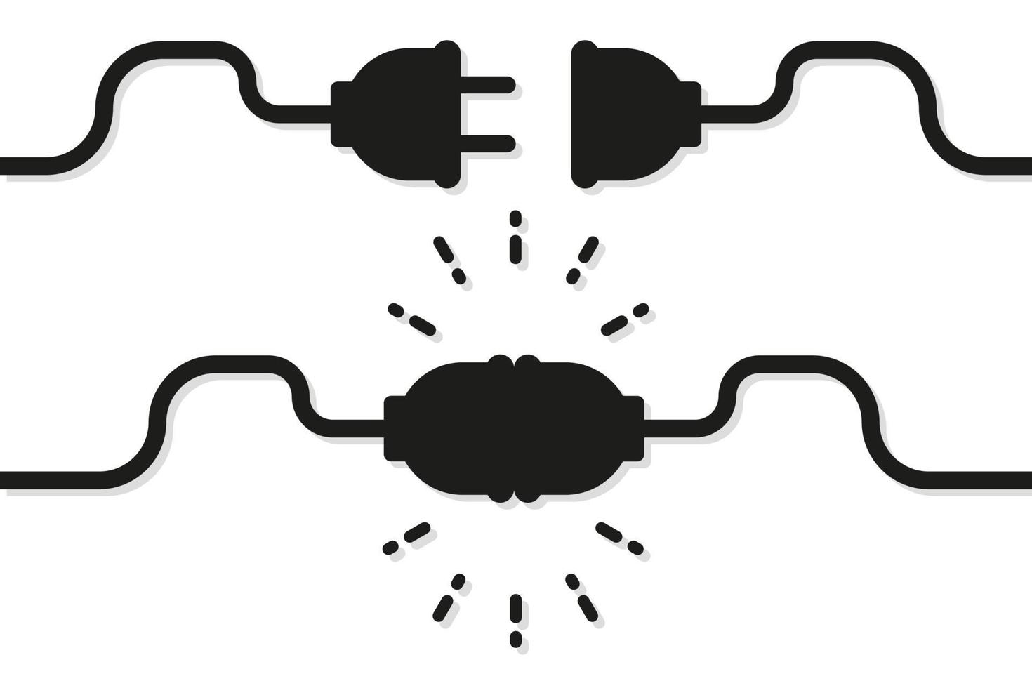 Ilustración de enchufe eléctrico. vector en diseño plano