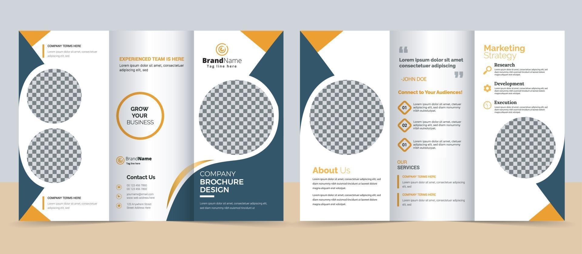 Creative corporate modern business trifold brochure template vector