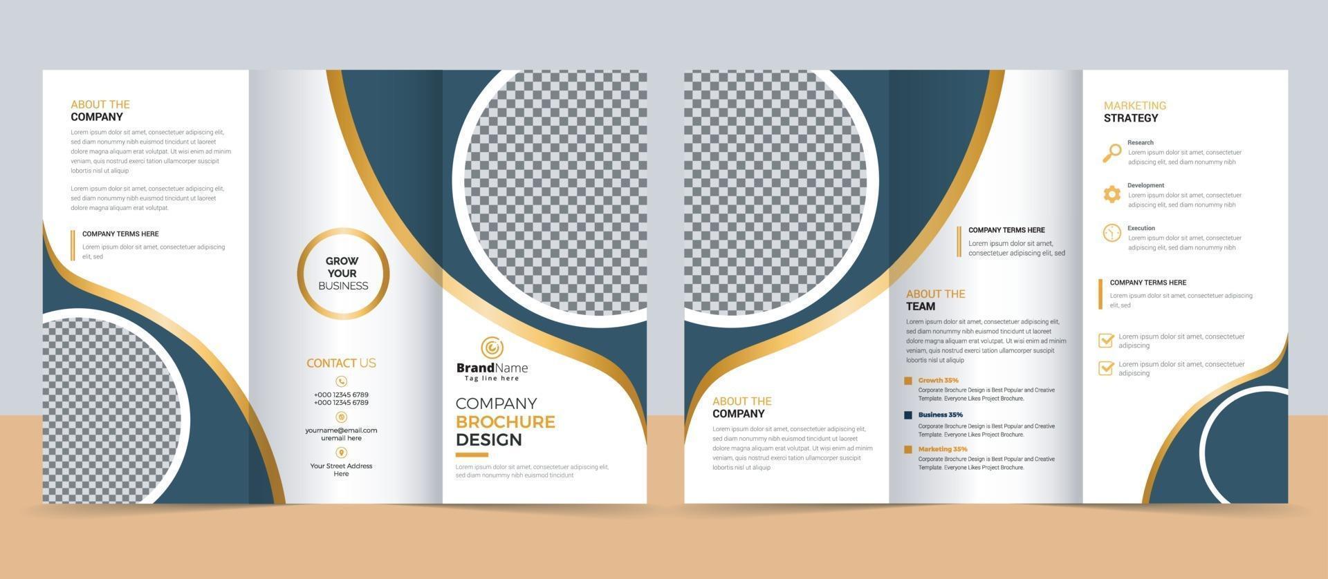 Creative corporate modern business trifold brochure template vector