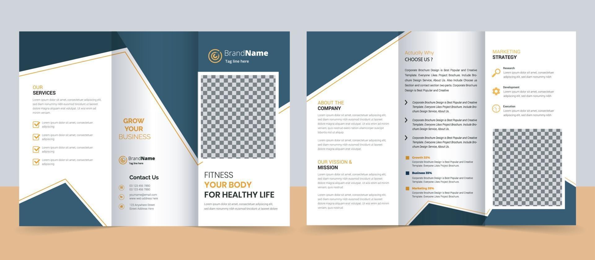 Creative corporate modern business trifold brochure template vector