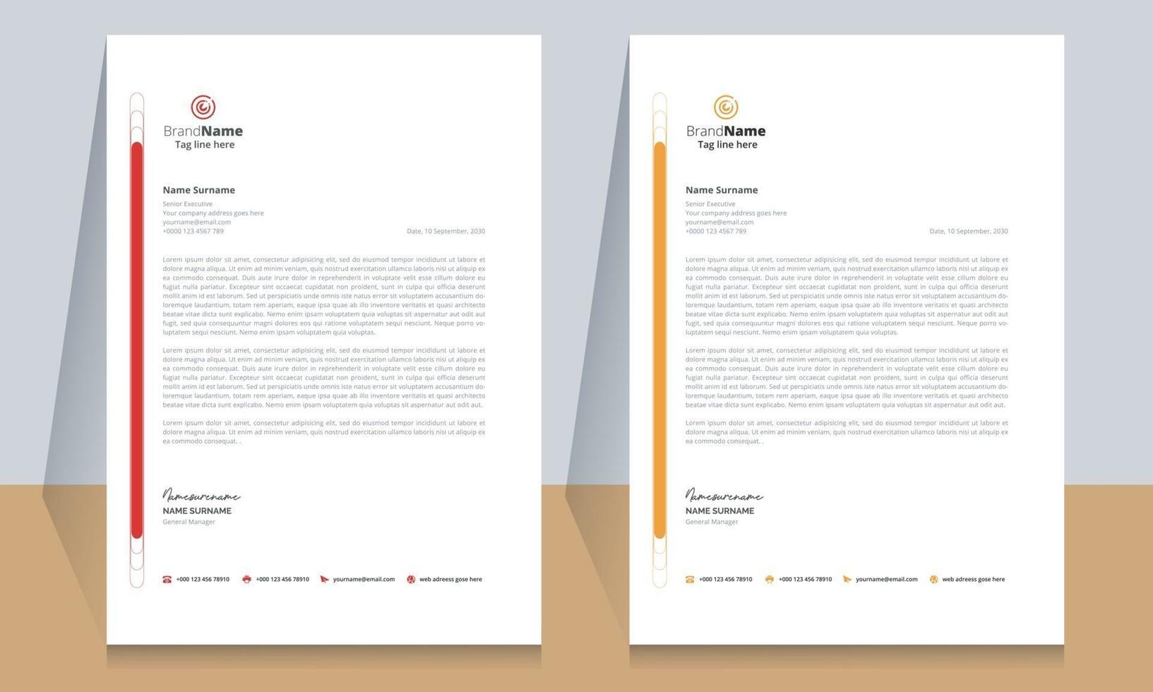 Clean and Corporate Letterhead Template 3421685 Vector Art at Vecteezy
