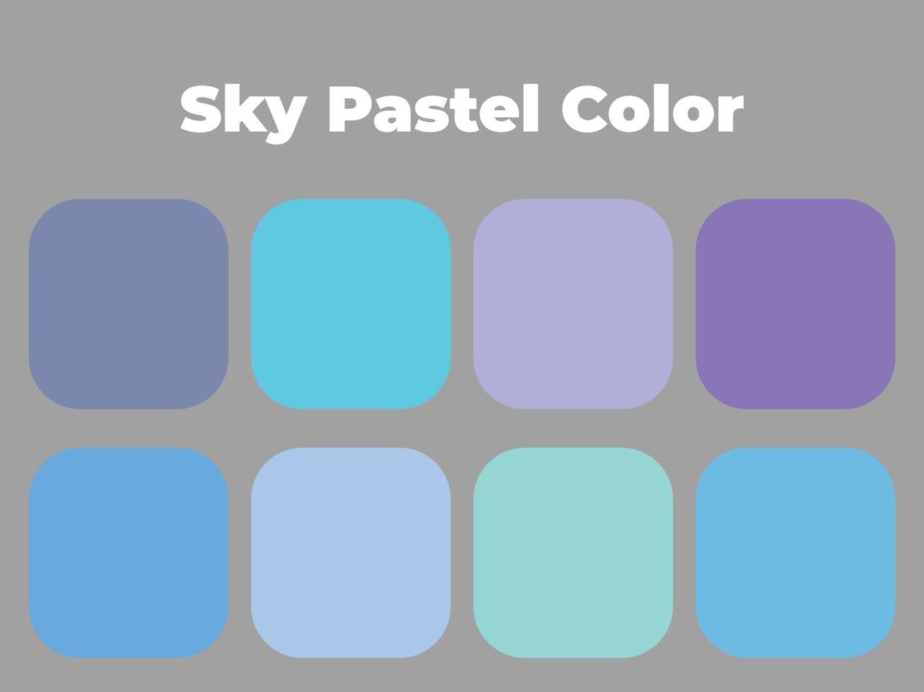 paleta de colores pastel cielo, colores suaves vector