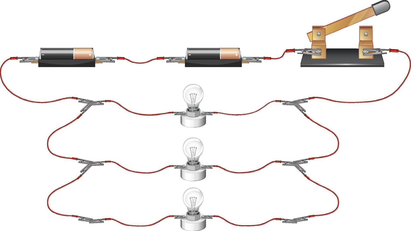 Science experiment of circuits vector
