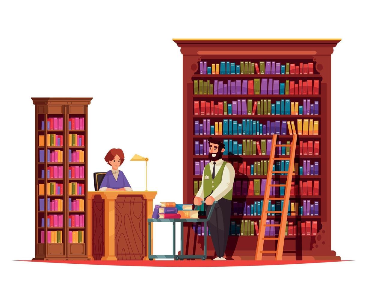 Old Library Staff Composition vector